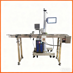 เครื่องเข้ารหัสและทำเครื่องหมายด้วยเลเซอร์สำหรับขวด PET ระบบทำความเย็น CO2สายการผลิตเครื่องพิมพ์รหัสวันที่ขวดน้ำโลโก้ - Product Image 5