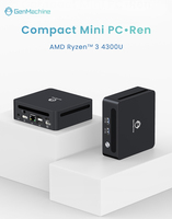 AMD Ryzen 3 4300U Mini PC Komputer Desktop Windows Grafis Radeon Vega 5 WiFi 6 PC Kantor Tiga Layar DDR4 SSD