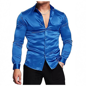 Chemise à manches longues pour homme, nouvelle collection automne-hiver, couleur unie, vêtement de détente ample et confortable, - Product Image 2