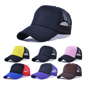Venta al por mayor Hip Hop en blanco logotipo personalizado 5 Panel deporte Gorros bordado algodón estampado papá béisbol malla sombrero de espuma gorra de camionero - Product Image 1