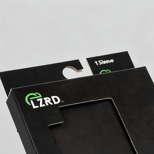 Bán buôn tráng giấy móc áo hộp rõ ràng cửa sổ Matt cán Laminate cho vòi hoa sen cap vớ bao bì vàng lá dập nổi - Product Image 2