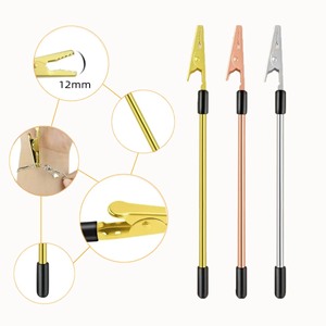 Clip de note de <span class=keywords><strong>crocodile</strong></span> en fil métallique doré de 15.5cm <span class=keywords><strong>pince</strong></span> d'assistant de bracelet élastique solide avec outil de découpage de <span class=keywords><strong>photo</strong></span> à bouche pointue - Product Image 2