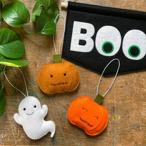 Venta al por mayor monograma naranja negro jardín bandera decoración truco o trato bandera Halloween banderas - Product Image 6