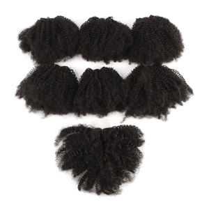 Лидер продаж, доступная упаковка для волос, афро-кудрявые синтетические волосы для наращивания, синтетические волосы с застежкой на продажу - Product Image 2