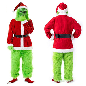 Traje de Navidad <span class=keywords><strong>para</strong></span> <span class=keywords><strong>Adulto</strong></span> Masculino al por Mayor 2026, Set de <span class=keywords><strong>Disfraz</strong></span> Verde <span class=keywords><strong>para</strong></span> Fiesta de Halloween y Navidad - Product Image 2