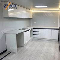 Casa Modular Prefabricada Minimalista ZYBOX de 20 pies con Techo Plano y Expandible, con 2 Dormitorios, para los Mercados de EE. UU., Australia y Canadá