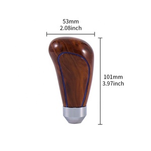 Pommeau de levier de vitesse automatique en alliage d'aluminium avec lignes bleues pour voiture universelle au <span class=keywords><strong>prix</strong></span> de gros Offre Spéciale aspect bois - Product Image 6