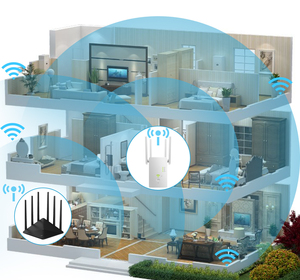 <span class=keywords><strong>Wifi</strong></span> mở rộng tín hiệu tăng cường cho nhà <span class=keywords><strong>Dual</strong></span> <span class=keywords><strong>Band</strong></span> 2.4G/5G 1200Mbps internet không dây Repeater và khuếch đại tín hiệu dễ dàng thiết lập - Product Image 4