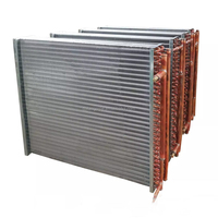 Tube à ailettes en aluminium eau-air-huile de 2 kW pour échangeurs de chaleur en cuivre, condenseurs, ventilateurs, industrie lourde, refroidissement, chauffage, longue durée de vie