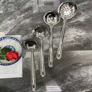 Bán buôn số lượng lớn thép không gỉ phục vụ muỗng canh lò nồi Lọc dài xử lý Bạc phục vụ muỗng tự chọn cho đồ dùng - Product Image 3