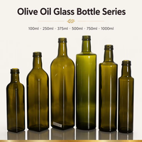 Bouteille d'huile de cuisson Dorica en verre épais ambré anti-UV, qualité alimentaire, pour l'emballage du vinaigre et des huiles végétales, en stock en gros