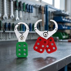 Cadenas de sécurité industriel avec poignée en acier à 6 trous et revêtement vinyle pour la sécurité des équipements - Product Image 3