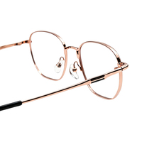 Montures de lunettes optiques modernes et minimalistes en titane IP or rose brillant avec logo personnalisé, style designer