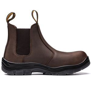 Stivali di Sicurezza in Pelle di Alta Qualità per <span class=keywords><strong>Uomo</strong></span>, Resistenti all'Olio e all'Acqua, Antiscivolo, con Punta in Acciaio, per Inverno, Autunno ed Estate - Product Image 3