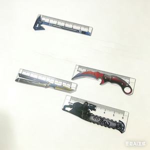Ensemble de 6 règles de poche Delta Force rouge vif de 7 cm, modèle d'arme jouet pour enfants, pendentif de sac à dos - Product Image 2