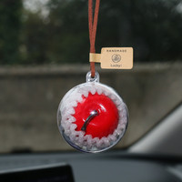 Ornement Pomme de Paix du Réveillon de Noël LC, Mini Boule de Verre Suspendue pour Voiture ou Sac, Cadeau de Noël Porte-Bonheur, Décoration de Fêtes