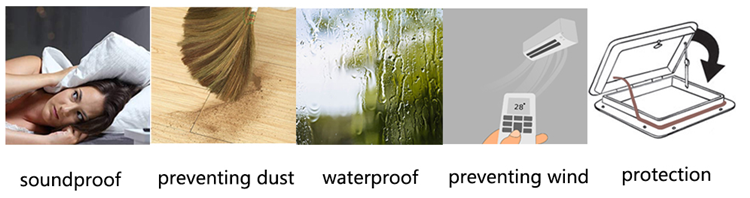 Brown Weather Stripping for Doors, Self-Adhesive Backing Door Seal Weather Strip Soundproof Insulation Gap Blocker