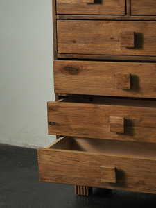 Meuble de rangement de <span class=keywords><strong>cuisine</strong></span> modulaire de luxe en bois de cerisier massif, organisateur alimentaire de haute qualité pour projets de villas et usines - Product Image 2