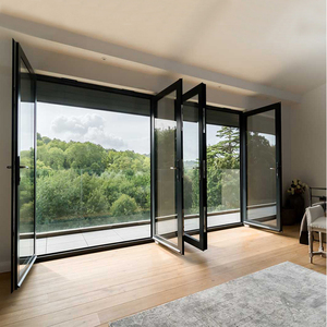 Porte en aluminium moderne à prix avantageux, design pour intérieur, cuisine, chambre, porte à double battant, cadre en aluminium, porte en verre à vendre - Product Image 2