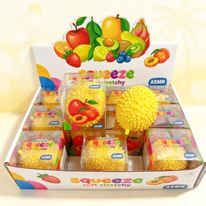 Durian Building Blocks Clay Squeeze Ball Toy Handmade Simulated Fruit Crunchy Sound <b>Slow</b> <b>Rise</b> Stress Relief Mini Fidget Toy - Product Image 1