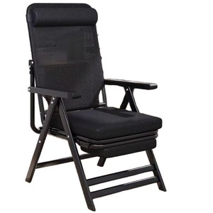 Fauteuil inclinable moderne en acier inoxydable, pliable, pour la pause déjeuner, le bureau, la sieste, double usage, pour s'asseoir ou s'allonger, avec dossier inclinable - Product Image 5