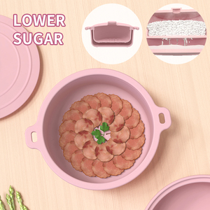 Olla Vaporera de Silicona para <span class=keywords><strong>Microondas</strong></span> 2025 con Colador Extraíble, Apta para Alimentos, Saludable, Reduce el Azúcar, Tazón para Cocinar Verduras <span class=keywords><strong>al</strong></span> <span class=keywords><strong>Vapor</strong></span> - Product Image 4