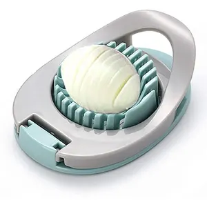 Hot Sale easy to use Kitchen Tools Plastic Egg Slicer for Boiled Eggs with stainless steel wires