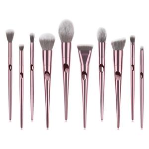 10 Pics Luxury Private Label Foundation Brush by Premium para Liquid Cream Powder Rose Gold Makeup Brush Set - Product Image 5