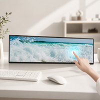 Monitor de Señalización Digital Comercial de Escritorio con Pantalla LCD Ultra Ancha Táctil de 37 Pulgadas, OEM ODM