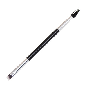 <b>Angled</b> Double-Ended <b>Eyebrow</b> <b>Brush</b> 15cm Plastic Handle Wavy Nylon Bristles For <b>Eyebrows</b> And Eyelashes Makeup Tool - Product Image 5