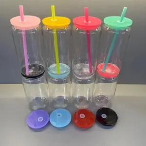 ספל מכירה חמה באיכות גבוהה סיטונאי לוגו מותאם אישית חומר מחשב כוס פלסטיק עם מכסה וצבעוני קש