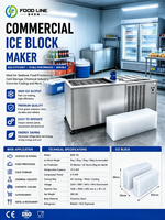 Générateur de glace en blocs professionnel avec conception silencieuse pour les usines de transformation en intérieur