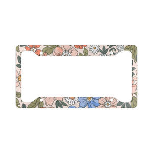 Salie Groene Bloem Kentekenplaat Frame Schattig Cottagecore Decor Boho Auto Accessoires Lichtgewicht Aluminium - Product Image 5