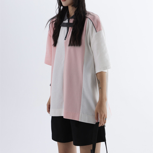 TANKTKANOEM alta calidad moda Casual algodón rayas Patchwork camisa mujer Ropa Camisetas para logotipo personalizado - Product Image 4