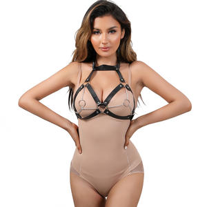 女性の革のブラハーネスセクシーなランジェリーストラップボディトップ調節可能なパンクボンデージゴスセクシーなスレーブコスチュームBdsm - Product Image 1