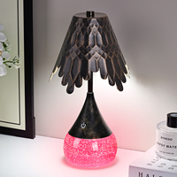 Lampe de bureau LED à commande tactile au design moderne, température de couleur réglable (3000K-6500K), abat-jour en métal en forme de parapluie, dimmable et protectrice pour les yeux