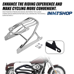 Personnalisation de la marque INMT - Acier inoxydable noir - 100% compatible - <span class=keywords><strong>Davidson</strong></span> DynaStreet Bob FXDB - Porte-bagages arrière pour moto - Product Image 3