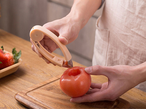 Outil manuel multifonctionnel en acier inoxydable, portable, compatible lave-vaisselle, pour fruits et légumes, éplucheur de fraises, <span class=keywords><strong>ananas</strong></span>, tomates - Product Image 4