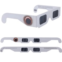 Verres d'éclipse solaire certifiés ISO Verres en papier de visualisation d'éclipse solaire de conception personnalisée