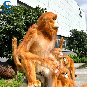 Sgaa06 triển lãm công viên sở Thú <span class=keywords><strong>robot</strong></span> động vật khỉ Kích thước cuộc sống khỉ vàng với lông thú - Product Image 5