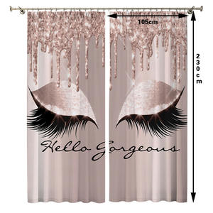 Fabrika-doğrudan toptan 3D dijital baskılı göz serisi kapalı/açık su geçirmez Polyester perdeler - Product Image 3