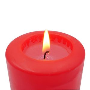 Candele coniche rosse in paraffina, lunghezza 25 cm, diametro 2,2 cm, durata 8 ore, per uso decorativo - Product Image 3