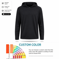 Haut d'entraînement extérieur utilitaire pour homme à capuche, manches longues, coupe ample, anti-humidité, séchage rapide, 4 couleurs, M-3XL, marque privée OEM