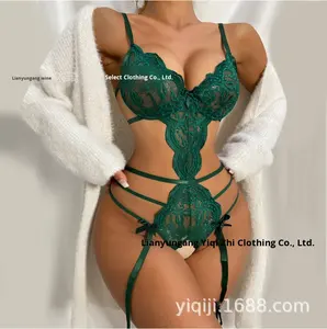 Vente en gros d'été pour <span class=keywords><strong>Amazon</strong></span> Lingerie Yiqiji Sexy Pajamas Lace Open-Crotch Body Nouveaux produits du commerce extérieur - Product Image 2