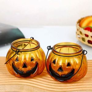 Handmade Custom Empty Candle <b>Jar</b> Simple Popular Halloween <b>Pumpkin</b> <b>Glass</b> Tea Light Holder Embossed Printed Home Home Decoration - Product Image 3