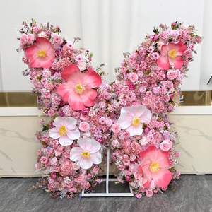 Artificial <b>Butterfly</b> 3D Flower Wall Backdrop Wedding <b>Decoration</b> <b>Butterfly</b> Floral Wall Panel Event <b>Party</b> Photo Booth Background - Product Image 3