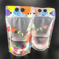 Vente en gros 500ml refermable Zip Lock Stand up personnalisé imprimé emballage de boisson sachets de jus en plastique pour boissons