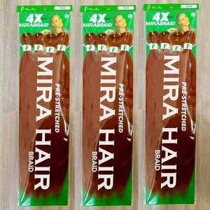 Extensions de <span class=keywords><strong>cheveux</strong></span> synthétiques pré-étirés de 60 pouces, 4 pièces dans un pack, fibres Afro Yaki douces, tresses Jumbo Box - Product Image 2