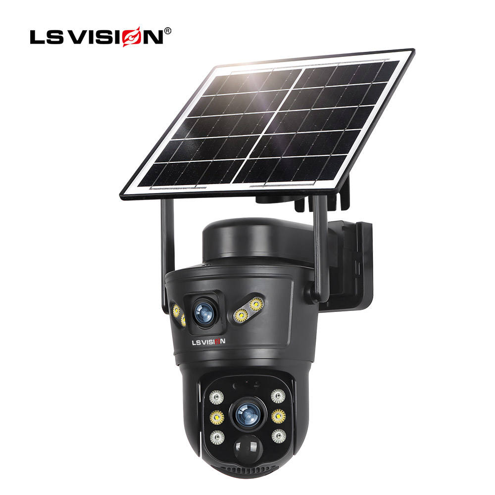 LS VISION Outdoor Home Security Camera 4G WiFi Solar Powered PTZ