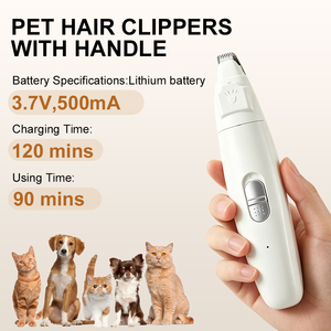 Tondeuse à poils LED en céramique pour chats et chiens, étanche, portable, à piles, outil de toilettage électrique pour l'élimination des poils des pattes d'animaux, vente en gros - Product Image 4
